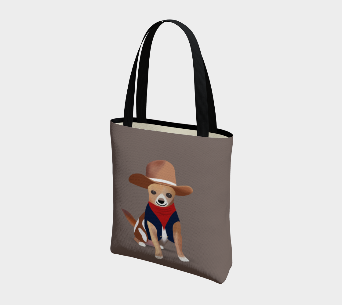 Cowboy Bean Tote (Size: 13" wide, x 16" tall, x 3" deep)