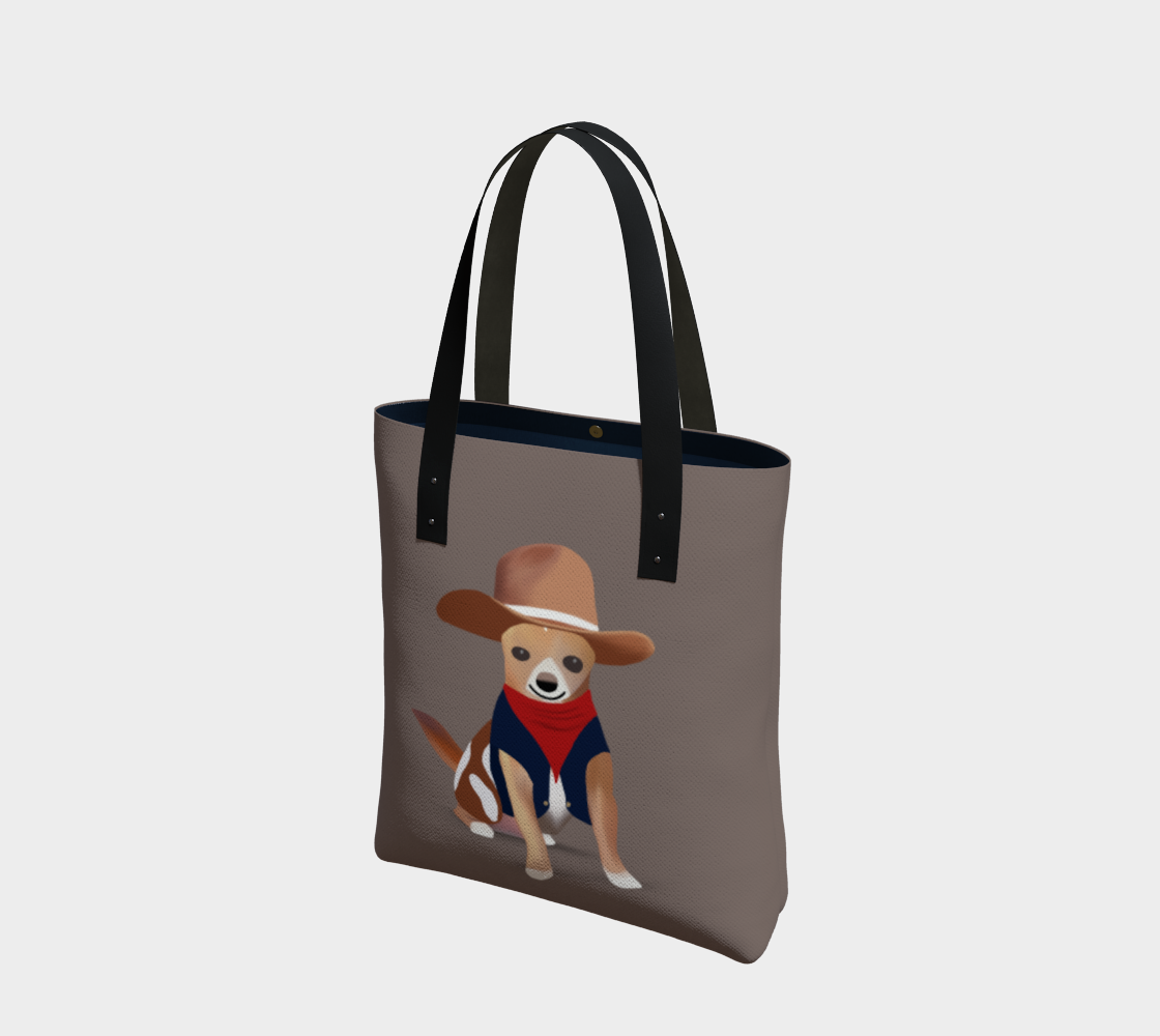 Cowboy Bean Tote (Size: 13" wide, x 16" tall, x 3" deep)