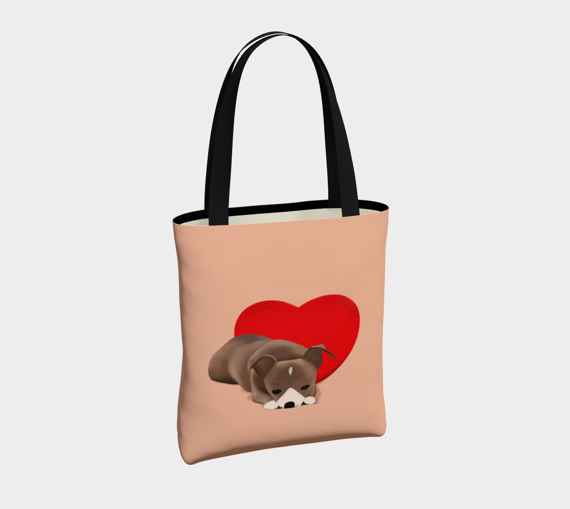 Sweet Heart Bean Tote (Size: 13" wide, x 16" tall, x 3" deep)