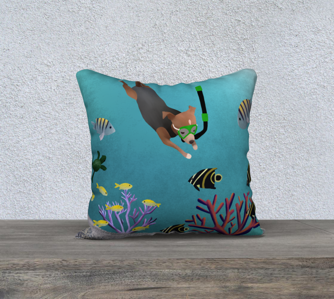 Scuba Bean 18" x 18" Pillow Case