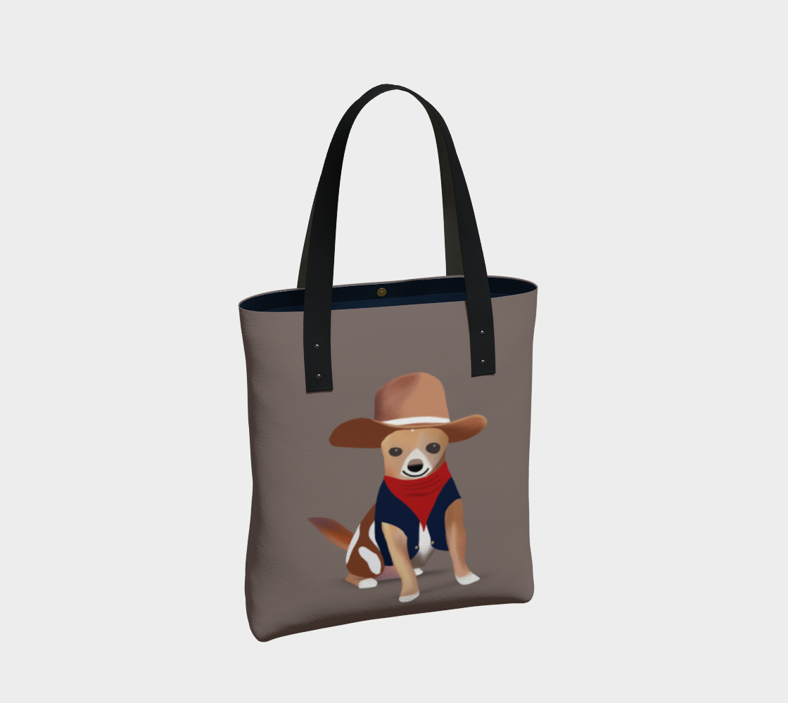 Cowboy Bean Tote (Size: 13" wide, x 16" tall, x 3" deep)