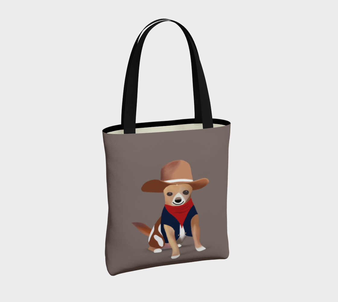 Cowboy Bean Tote (Size: 13" wide, x 16" tall, x 3" deep)