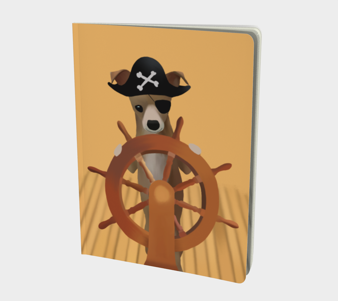 Pirate Bean Notebook (Size: 7.25" by 10")