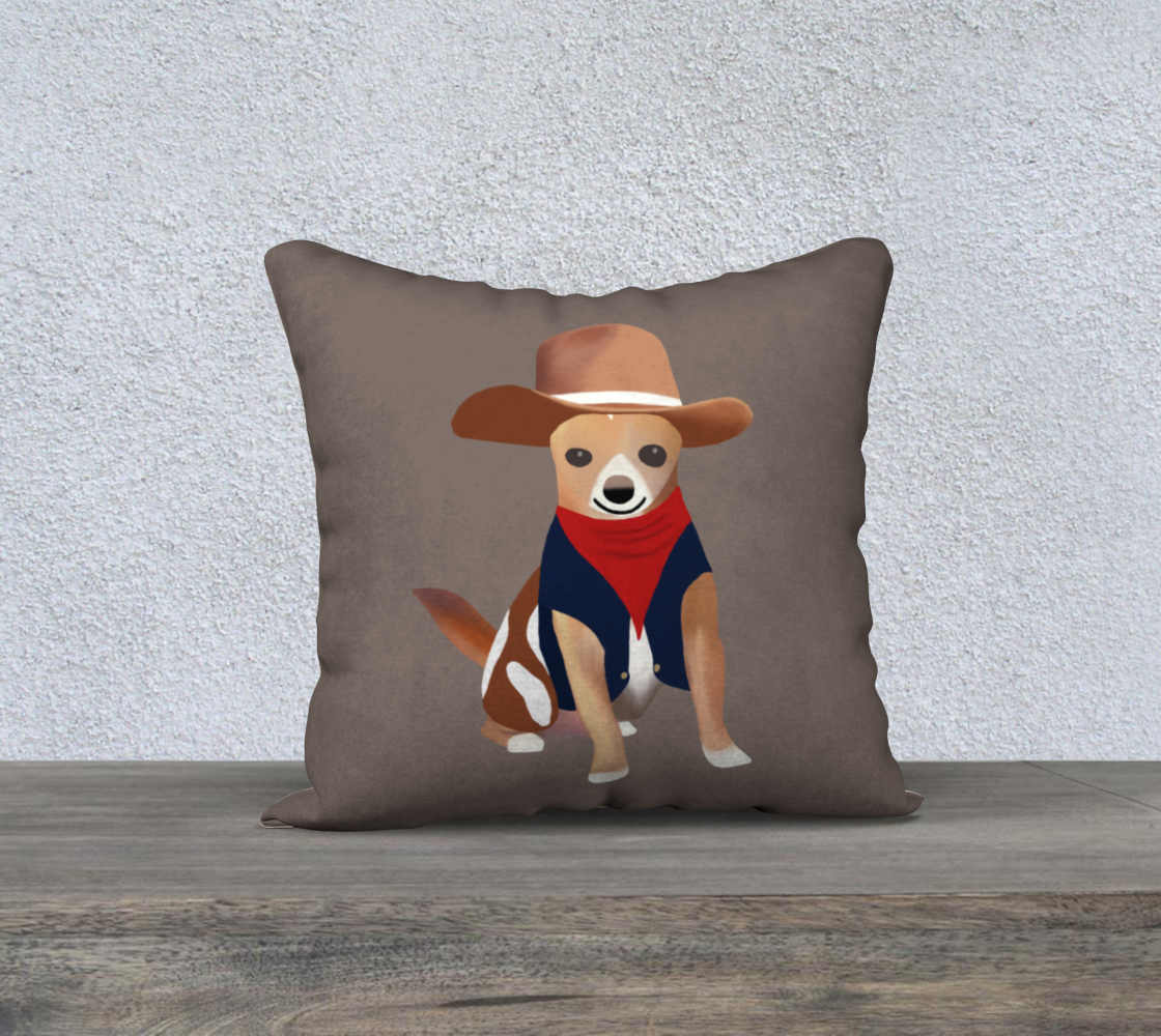 Cowboy Bean 18" x 18" Pillow Case