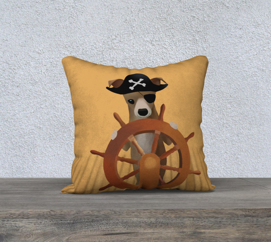 Pirate Bean 18" x 18" Pillow Case