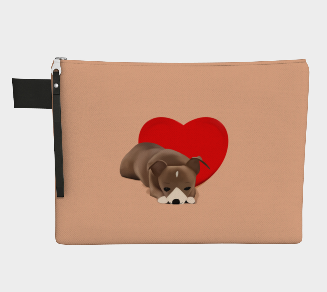 Sweet Heart Bean Zipper Carry-all