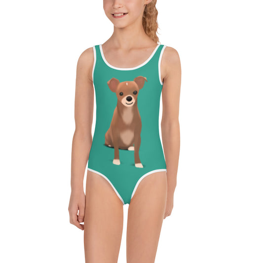 Teal Bean Kids Swimsuit