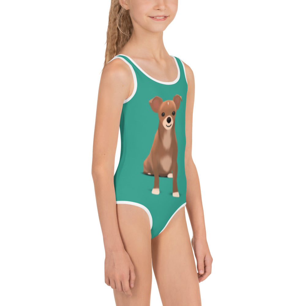 Teal Bean Kids Swimsuit