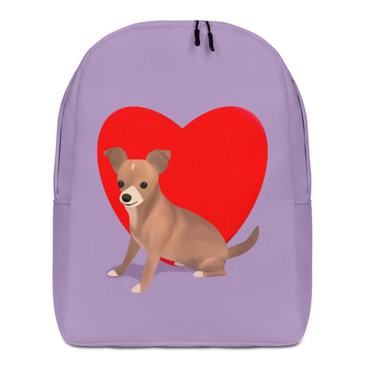 Heart Purple Bean Minimalist Backpack