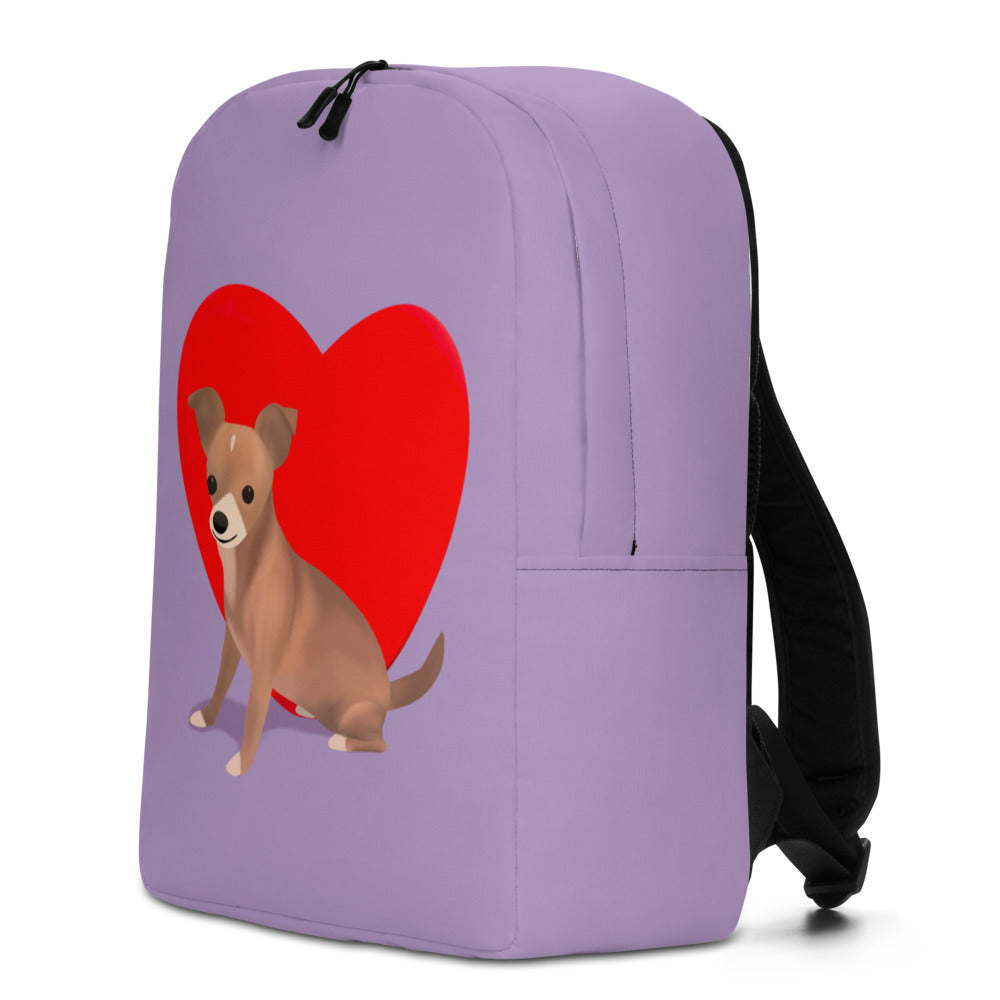 Heart Purple Bean Minimalist Backpack