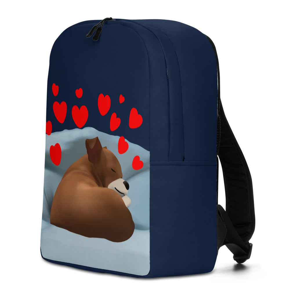 Sleeping Hearts Bean Minimalist Backpack