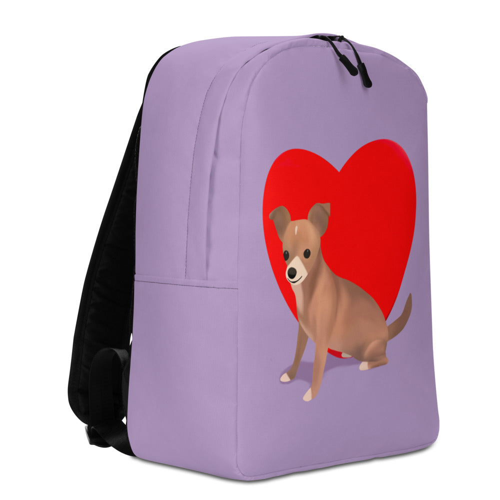 Heart Purple Bean Minimalist Backpack