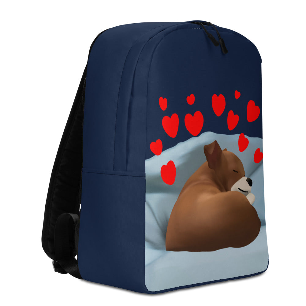 Sleeping Hearts Bean Minimalist Backpack