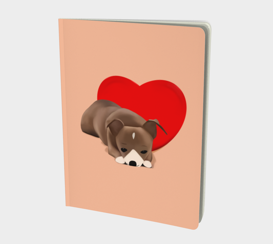 Sweet Heart Bean Notebook (Size: 7.25" by 10")