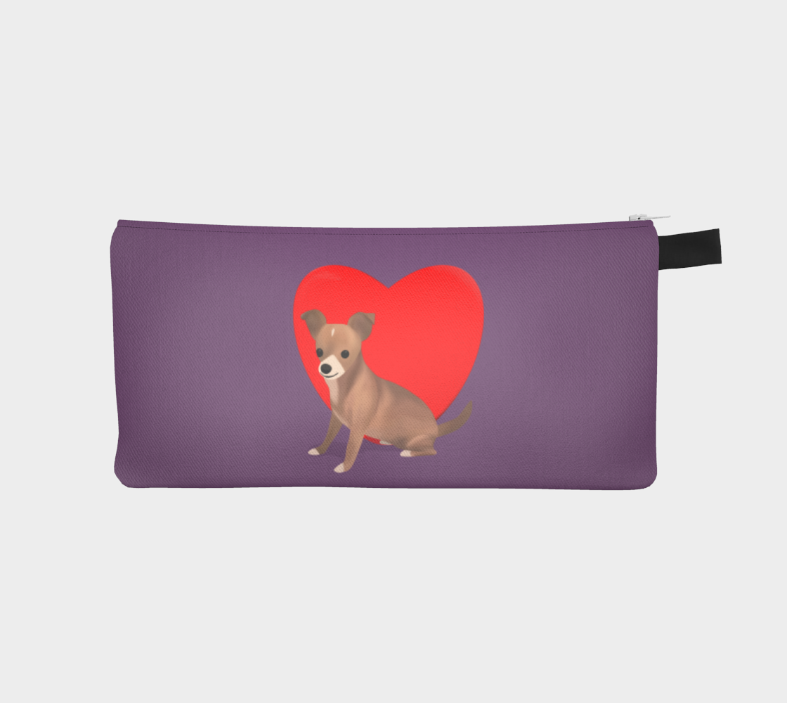 Heart Purple Bean Pencil Case