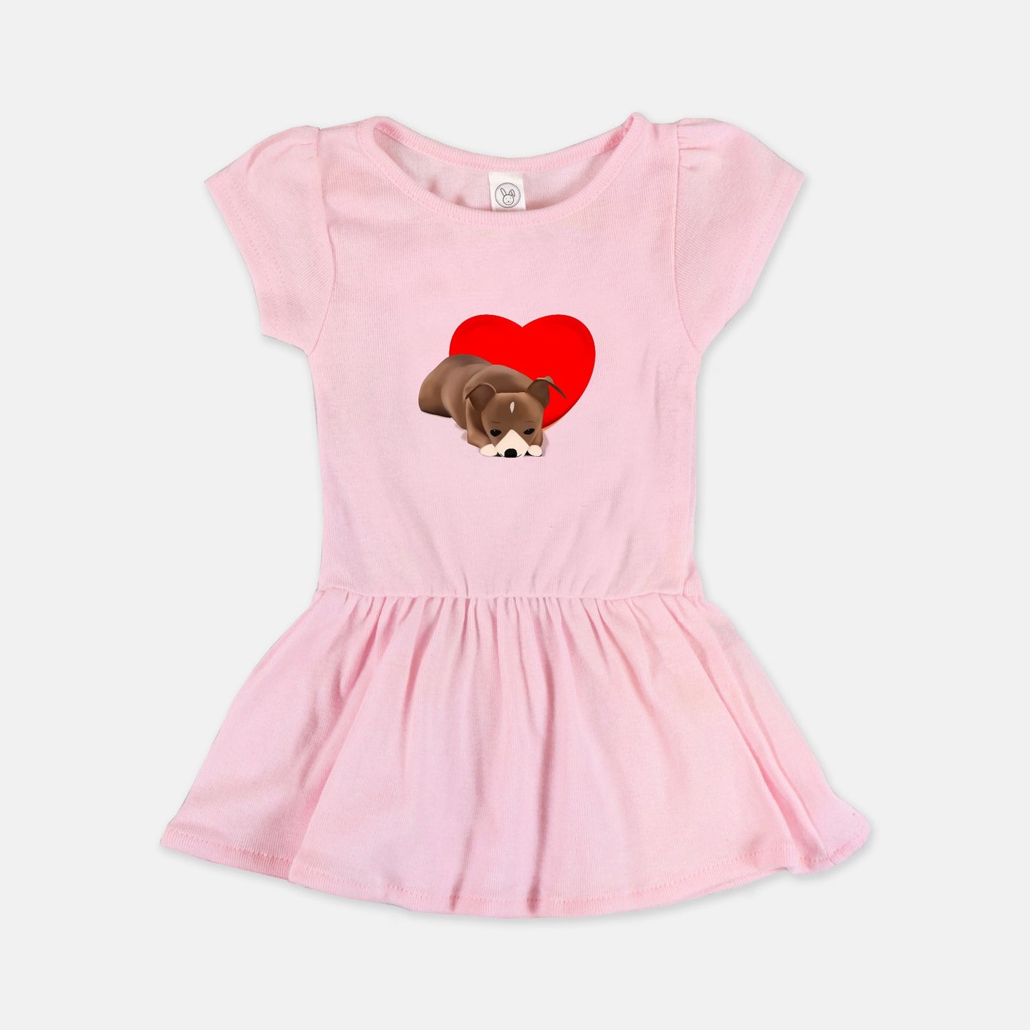 Sweet Heart Bean Baby Rib Dress