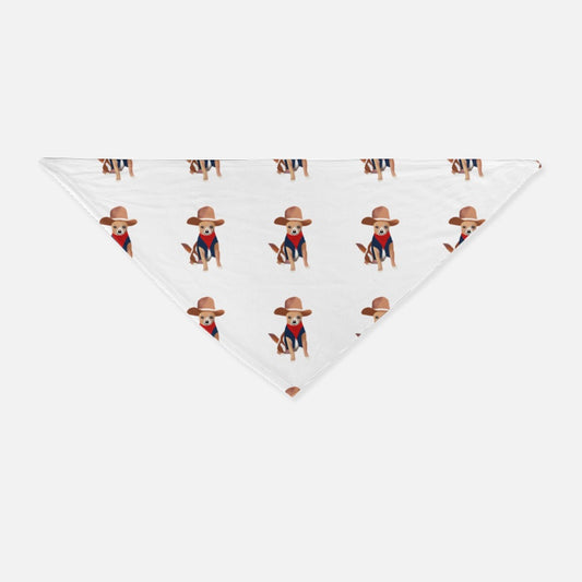 Cowboy Bean Pattern Pet Bandana