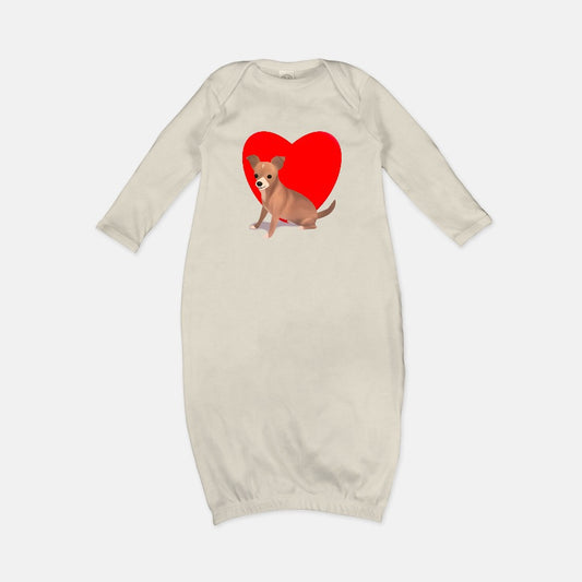 Heart Natural Bean Infant Baby Rib Layette