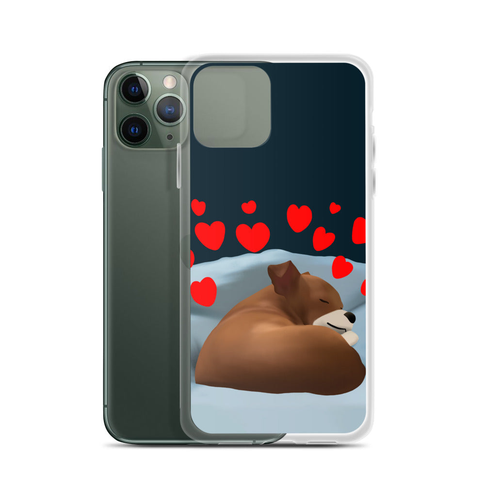 Sleeping Hearts Bean iPhone Case