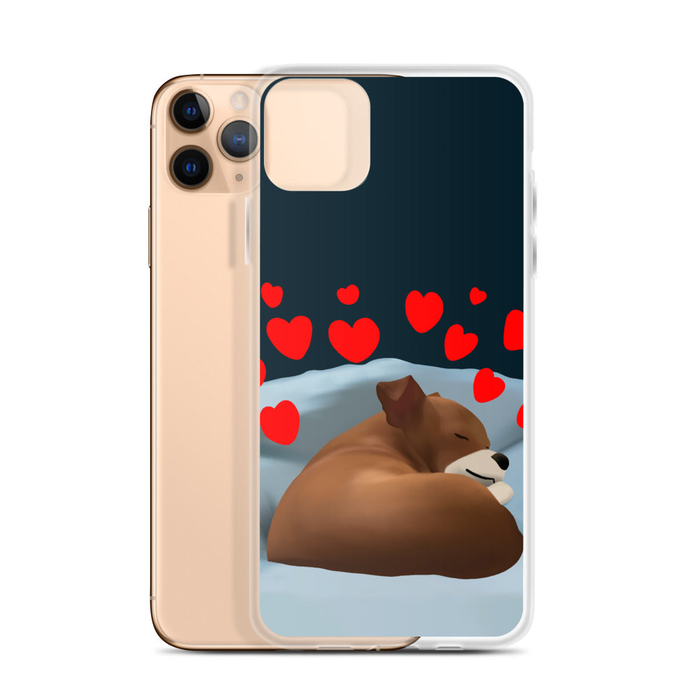 Sleeping Hearts Bean iPhone Case