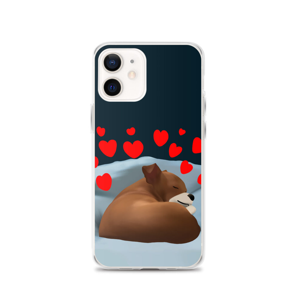 Sleeping Hearts Bean iPhone Case