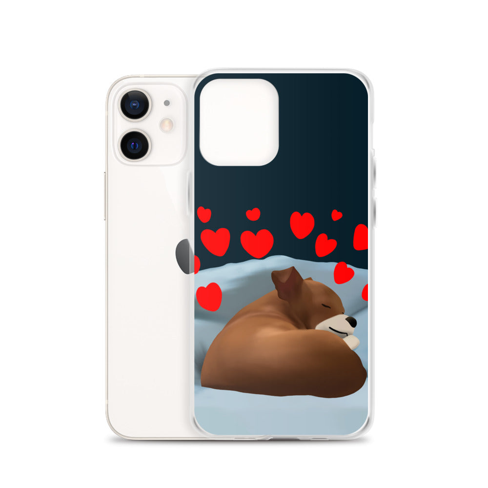 Sleeping Hearts Bean iPhone Case