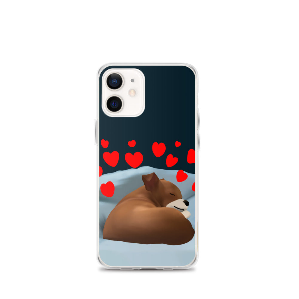 Sleeping Hearts Bean iPhone Case