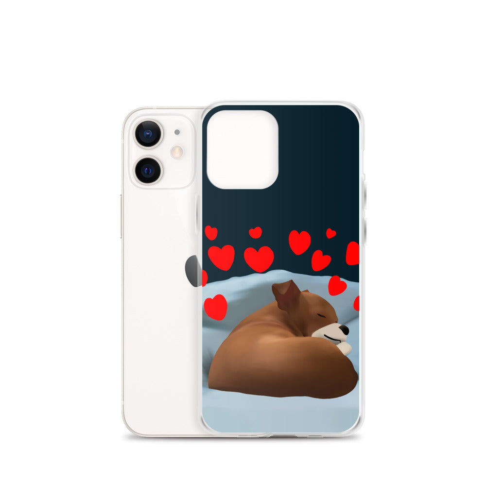 Sleeping Hearts Bean iPhone Case