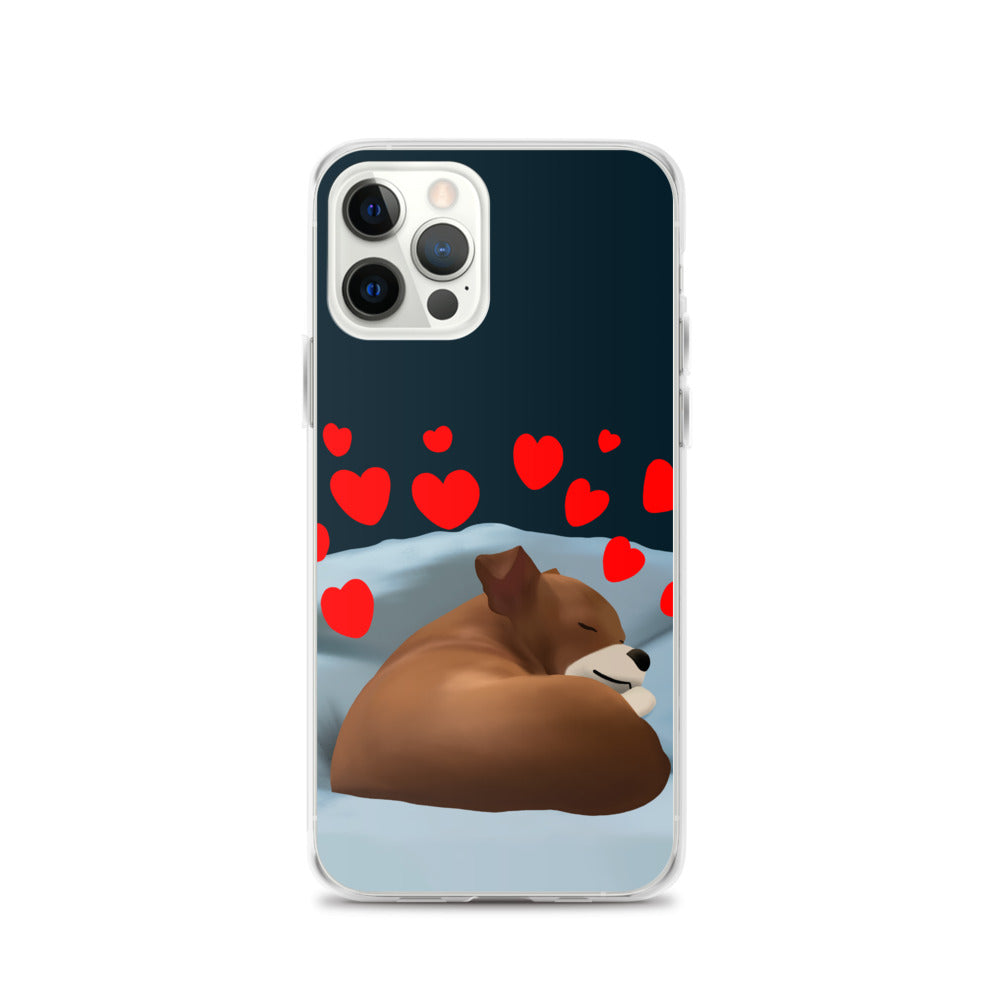 Sleeping Hearts Bean iPhone Case