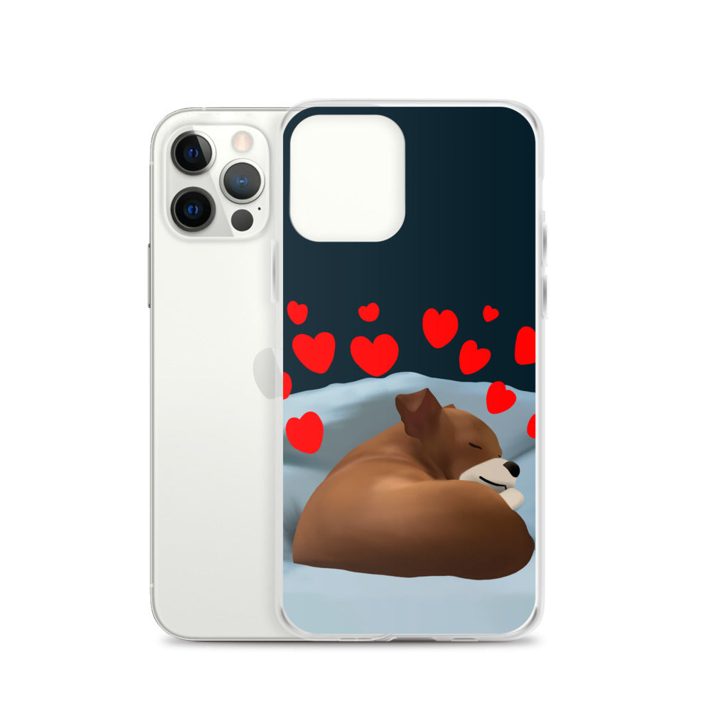 Sleeping Hearts Bean iPhone Case