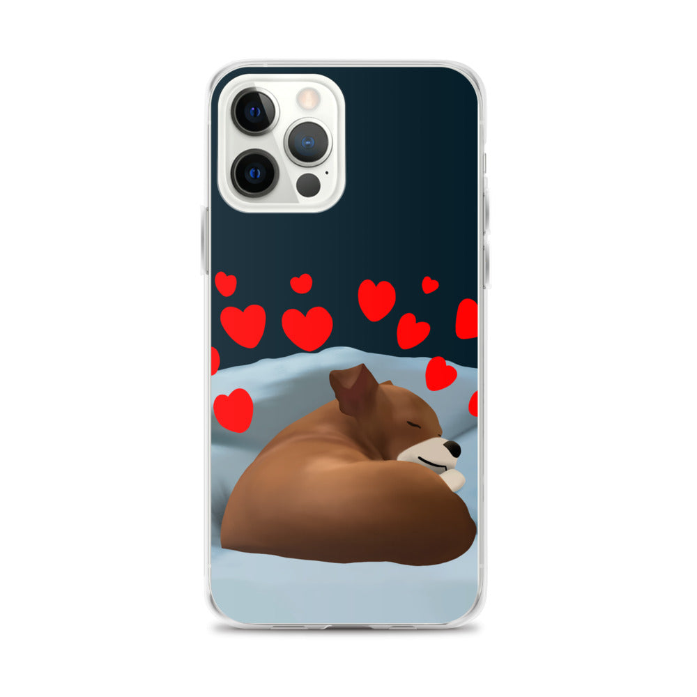 Sleeping Hearts Bean iPhone Case