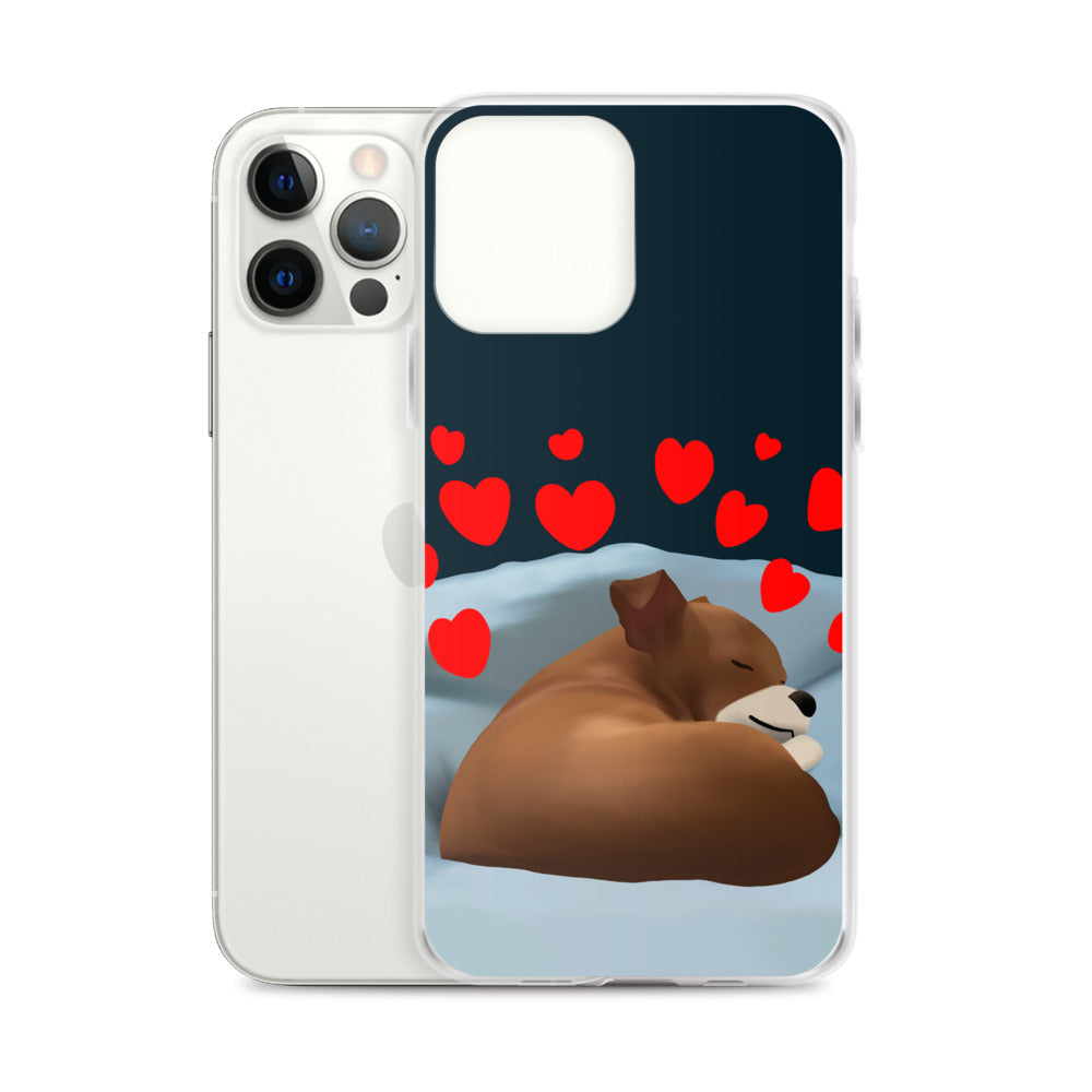 Sleeping Hearts Bean iPhone Case