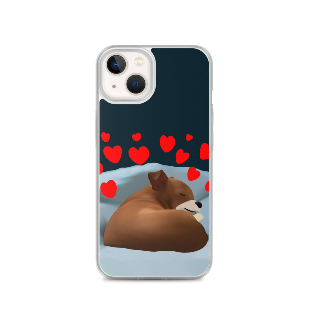 Sleeping Hearts Bean iPhone Case