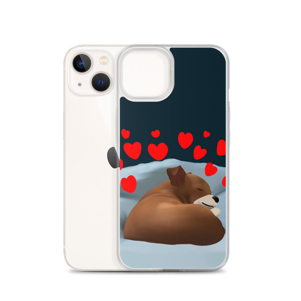 Sleeping Hearts Bean iPhone Case