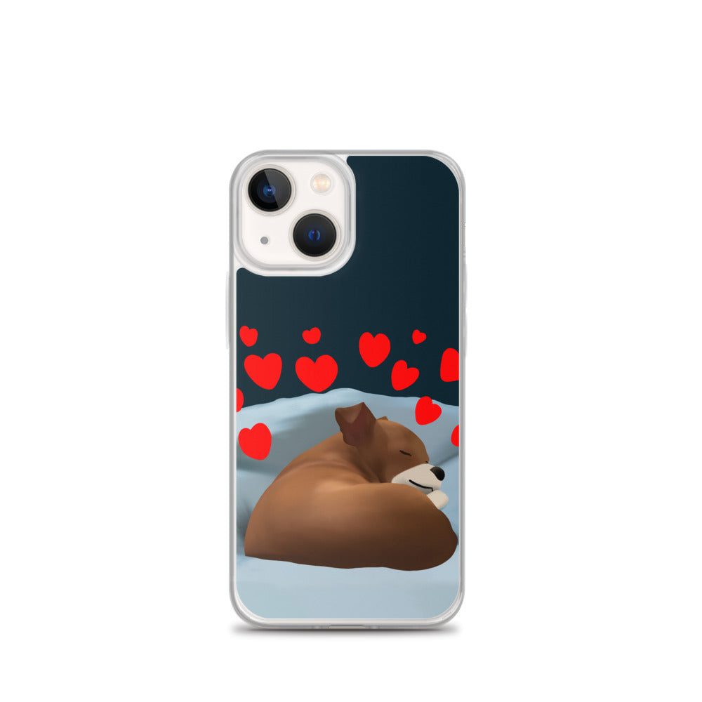 Sleeping Hearts Bean iPhone Case