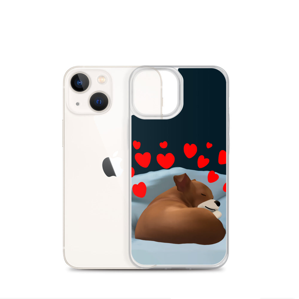 Sleeping Hearts Bean iPhone Case