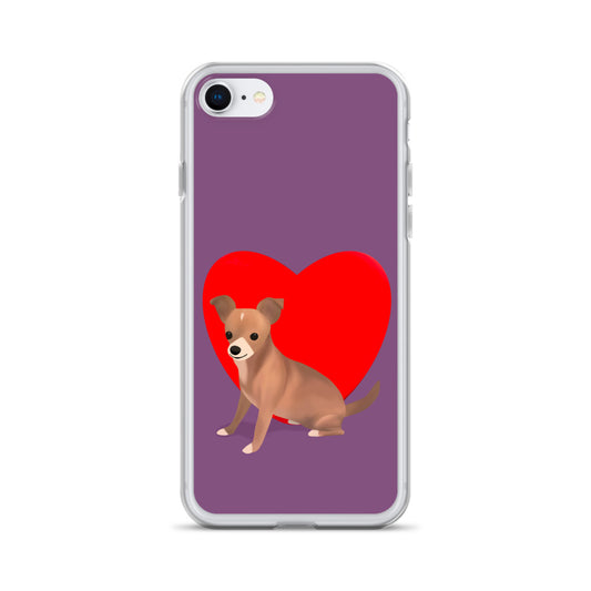 Heart Purple Bean iPhone Case