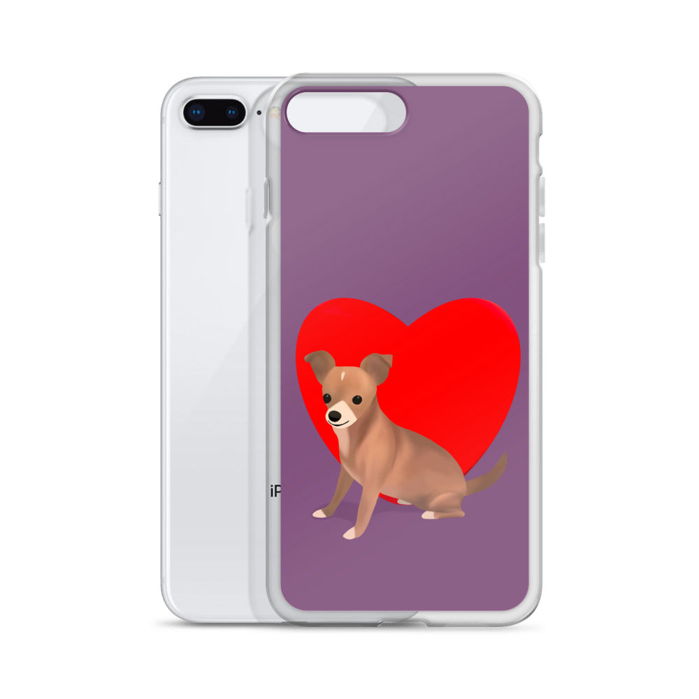 Heart Purple Bean iPhone Case