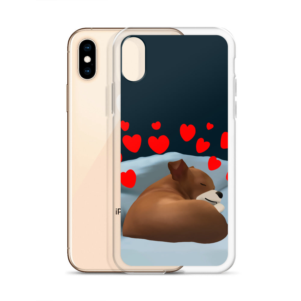 Sleeping Hearts Bean iPhone Case