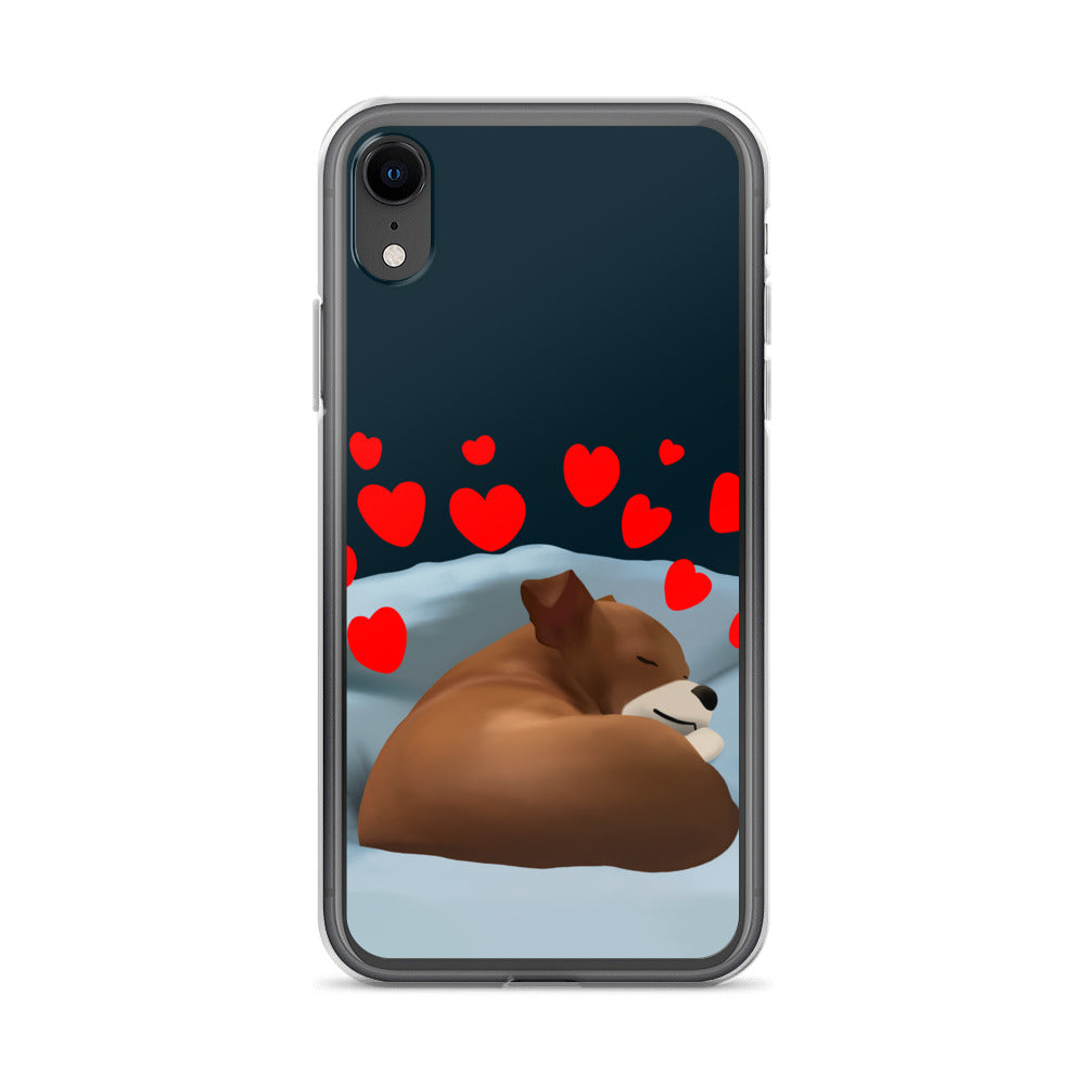 Sleeping Hearts Bean iPhone Case