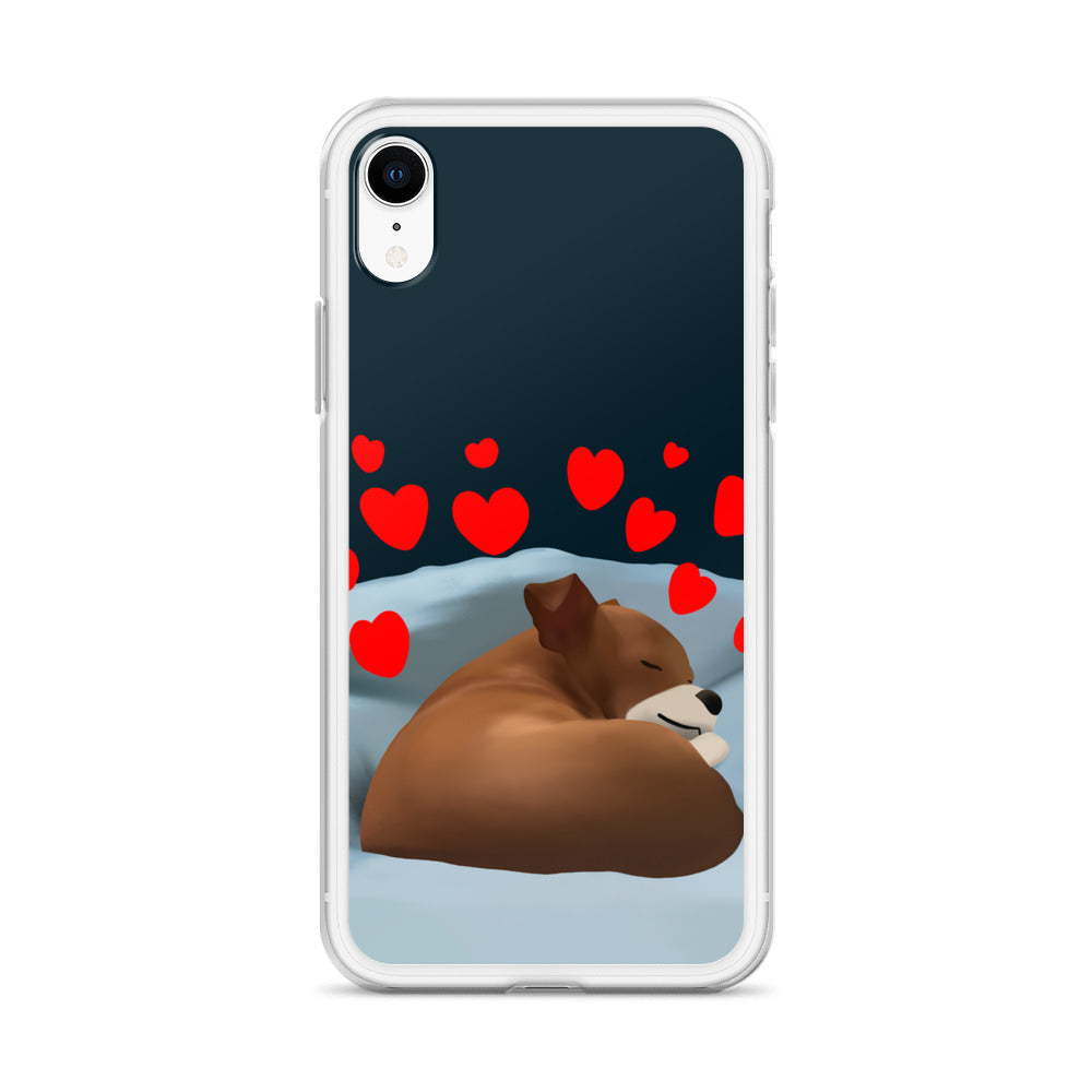 Sleeping Hearts Bean iPhone Case