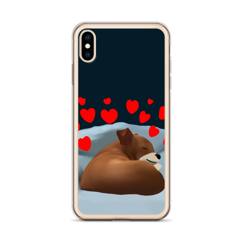 Sleeping Hearts Bean iPhone Case