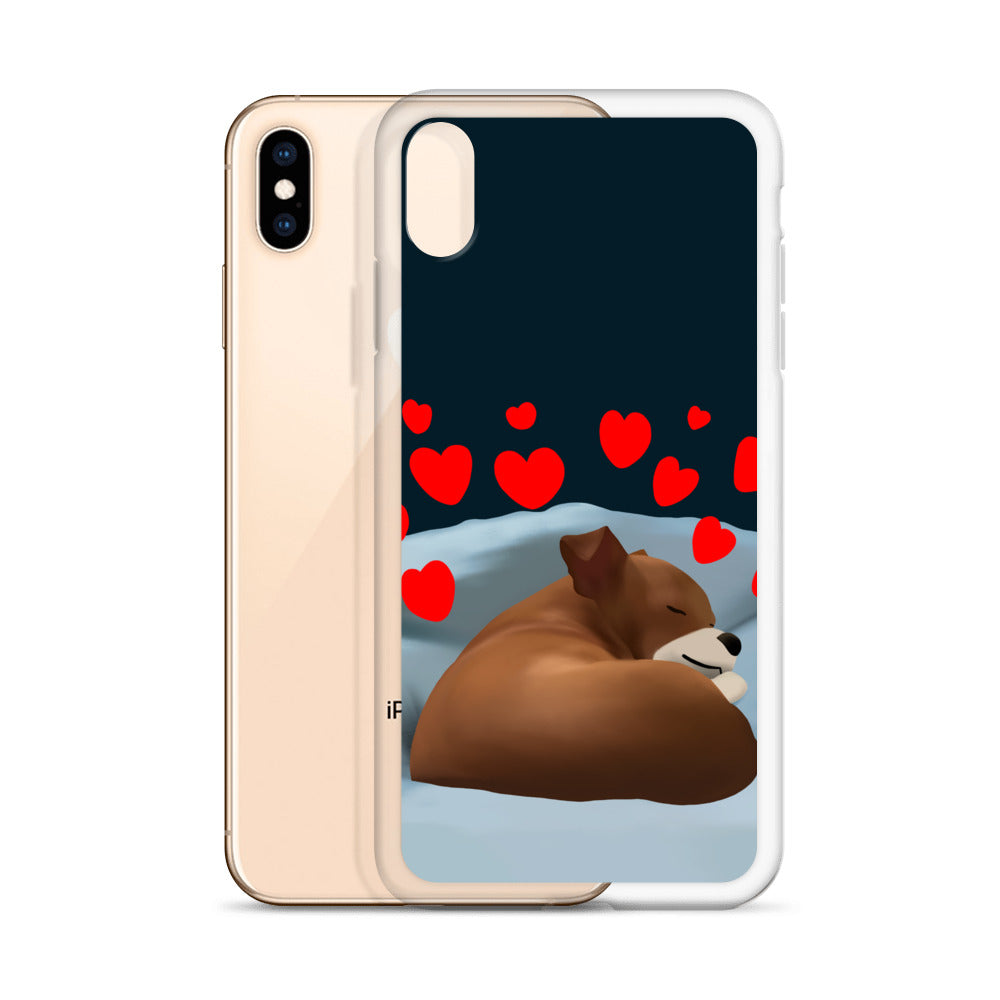 Sleeping Hearts Bean iPhone Case