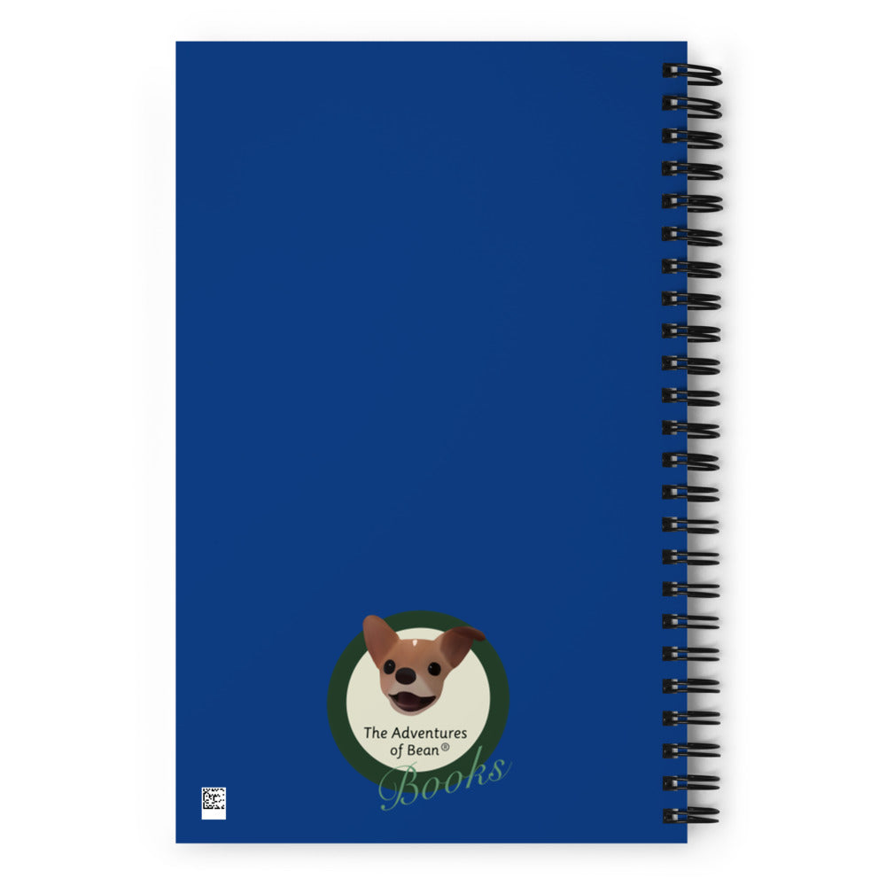 Surfin' Bean Soft-Touch Spiral Notebook (Size: 5.25″ × 8.25″)