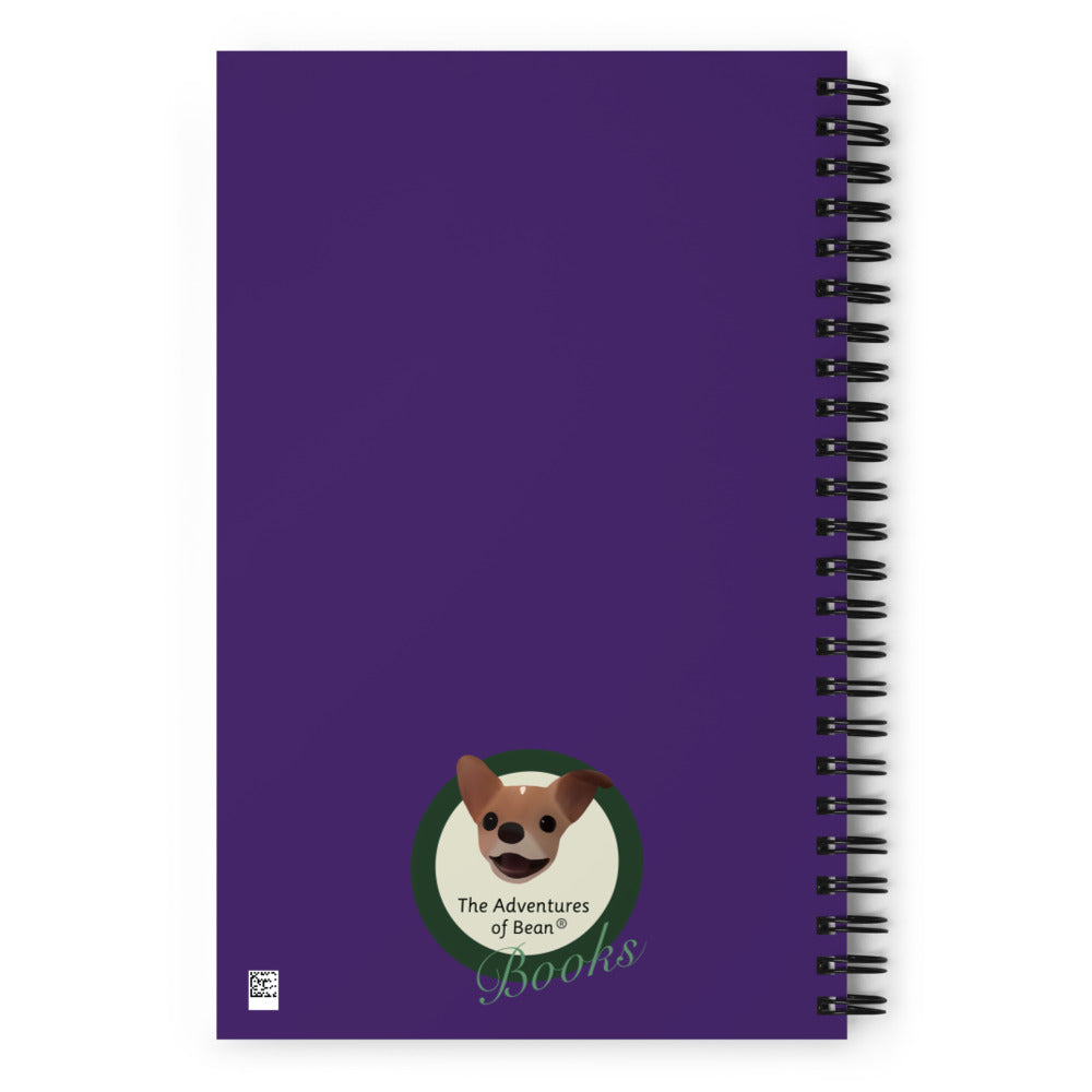 Heart Purple Bean Soft-Touch Spiral Notebook (Size: 5.25″ × 8.25″)