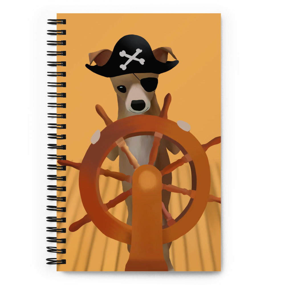 Pirate Bean Soft-Touch Spiral Notebook (Size: 5.25″ × 8.25″)