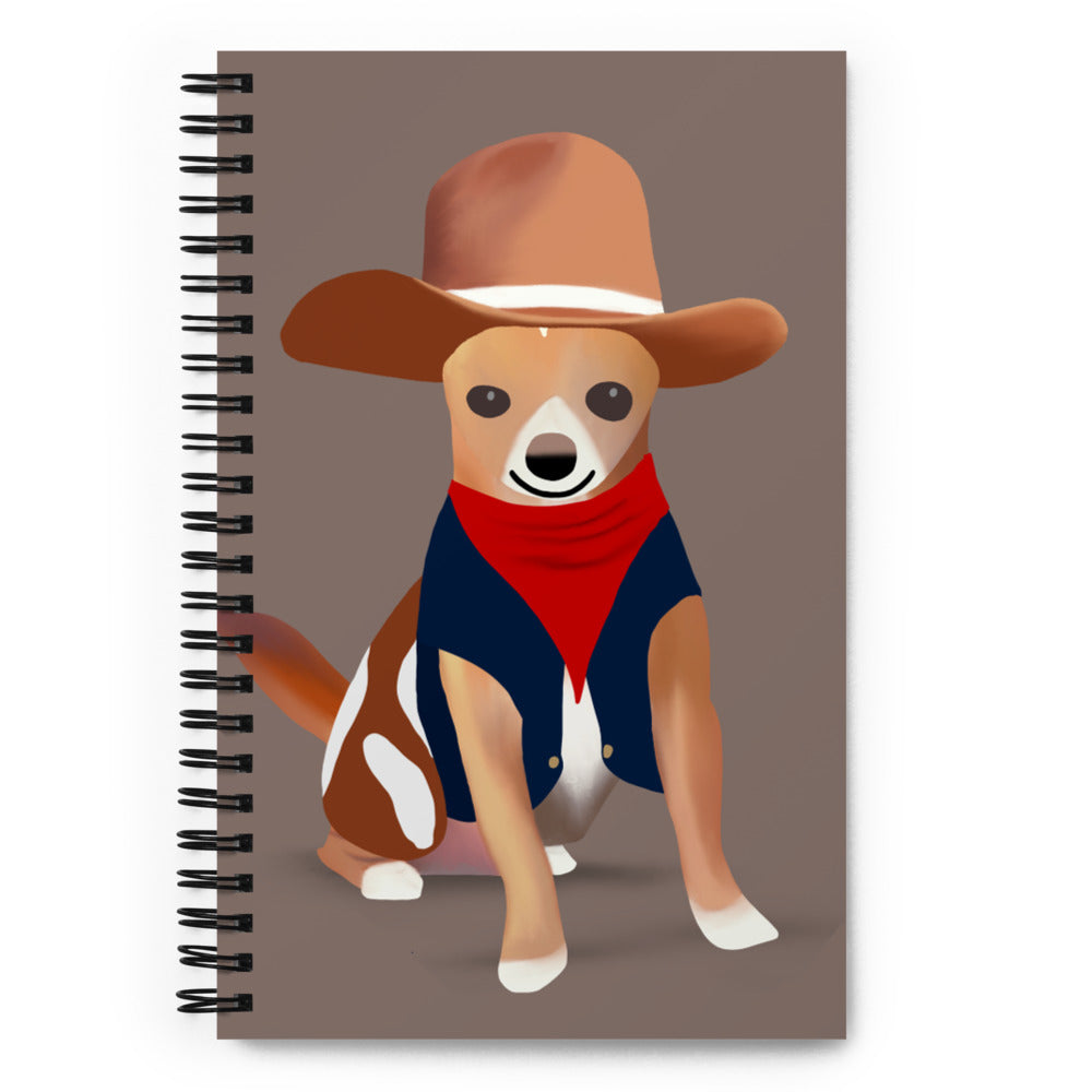 Cowboy Bean Soft-Touch Spiral Notebook (Size: 5.25″ × 8.25″)