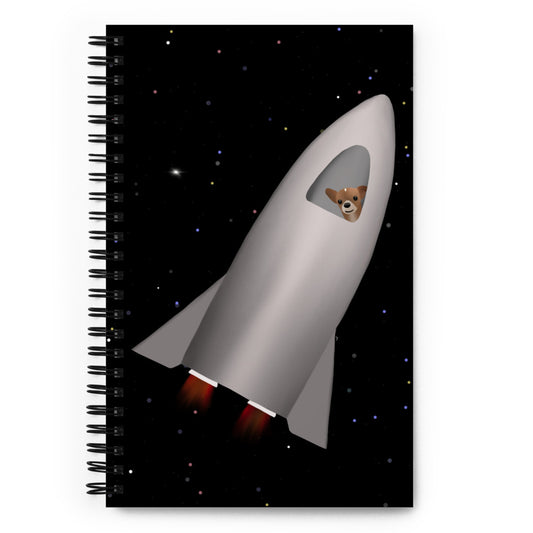 Space Bean Soft-Touch Spiral Notebook (Size: 5.25″ × 8.25″)