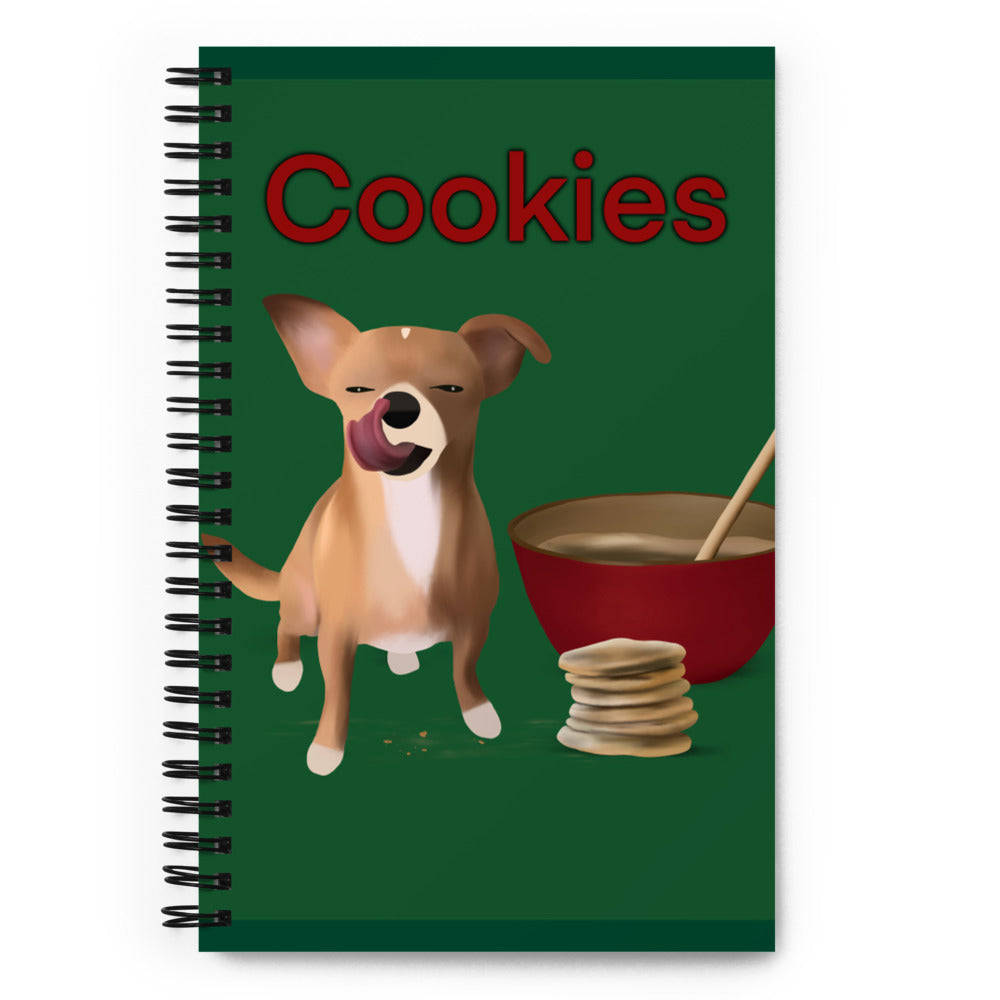 Cookie Bean Soft-Touch Spiral Notebook (Size: 5.25″ × 8.25″)