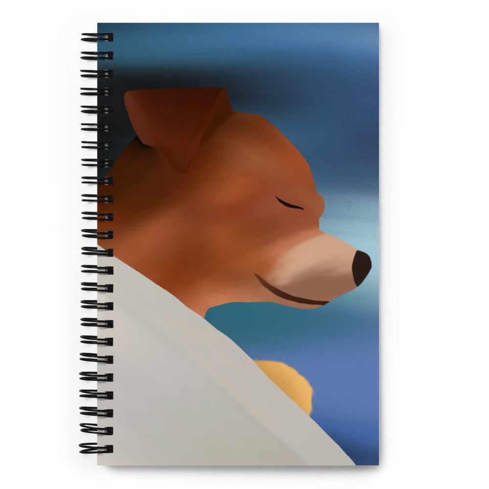 Bean and Duck Soft-Touch Spiral Notebook (Size: 5.25″ × 8.25″)